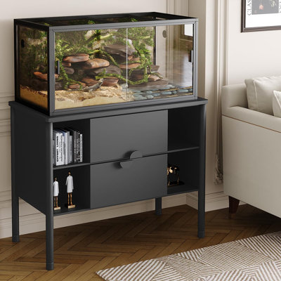 120 Gallon Reptile Terrarium Snake Enclosure 4'x2'x2' Bearded Dragon Tank with Sliding Glass Doors, Heavy Duty Top Screen Ventilation