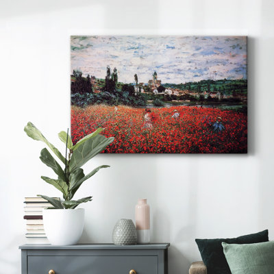 Poppy Field near Vetheuil, 1879-Gallery Wrapped Canvas