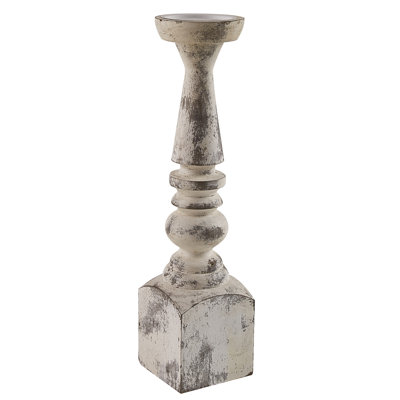18'' H Wood Tabletop Candlestick