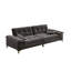 Canapé 104,7 po de style moderne à 4 sièges avec accoudoirs larges et amovibles, canapé capitonné avec pieds en métal, canapé rembourré en tissu de chenille confortable avec 2 coussins-1253409297