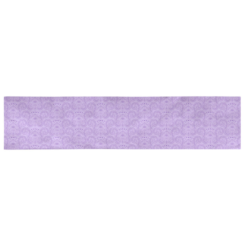 Chemin de table géométrique avicia, 90 po x 16 po, Polyester, Mauve et pastel
