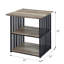 Élégante table de chevet industrielle avec 3 tablettes, alliant charme classique et durabilité moderne pour toute chambre à coucher.