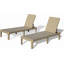 Ensemble de 2 chaises longues, chaise longue d'extérieur avec dossier à 6 positions pour piscine, patio, jardin, terrasse-811204915