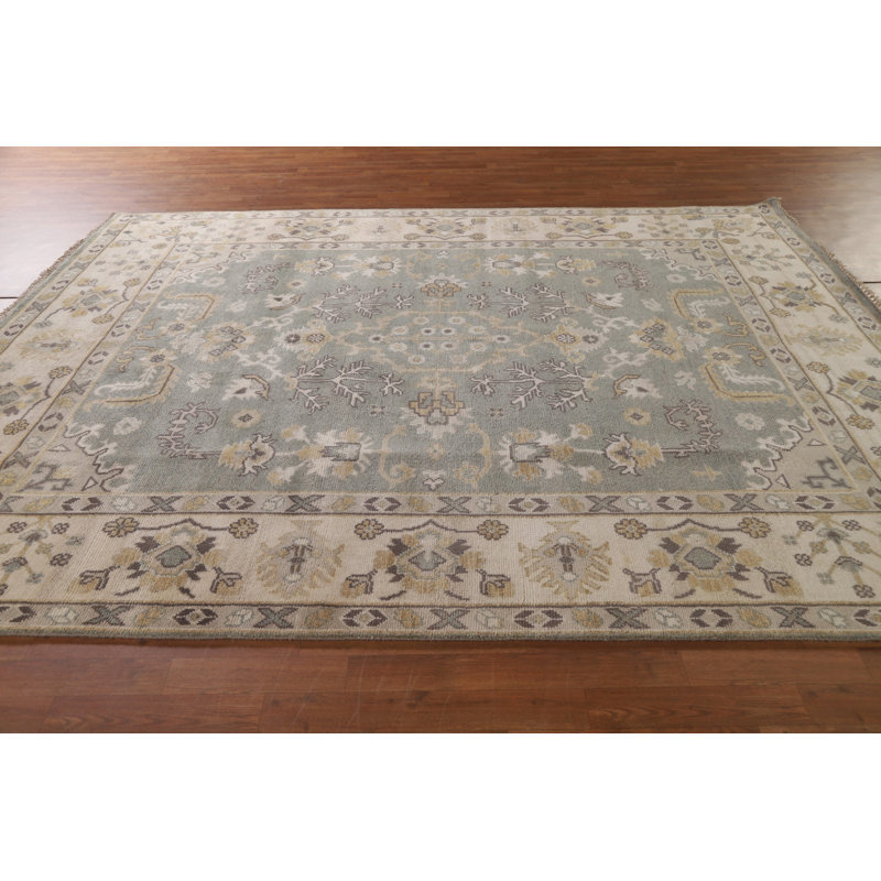 Tapis oriental géométrique Oushak 8 x 10