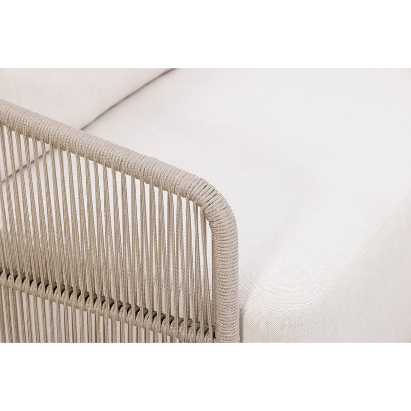 Causeuse d'extérieur en teck Alpine, Beige