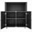 Mobile Printer Stand with Storage, 2-Door Metal File Cabinet on Casters for Home Office