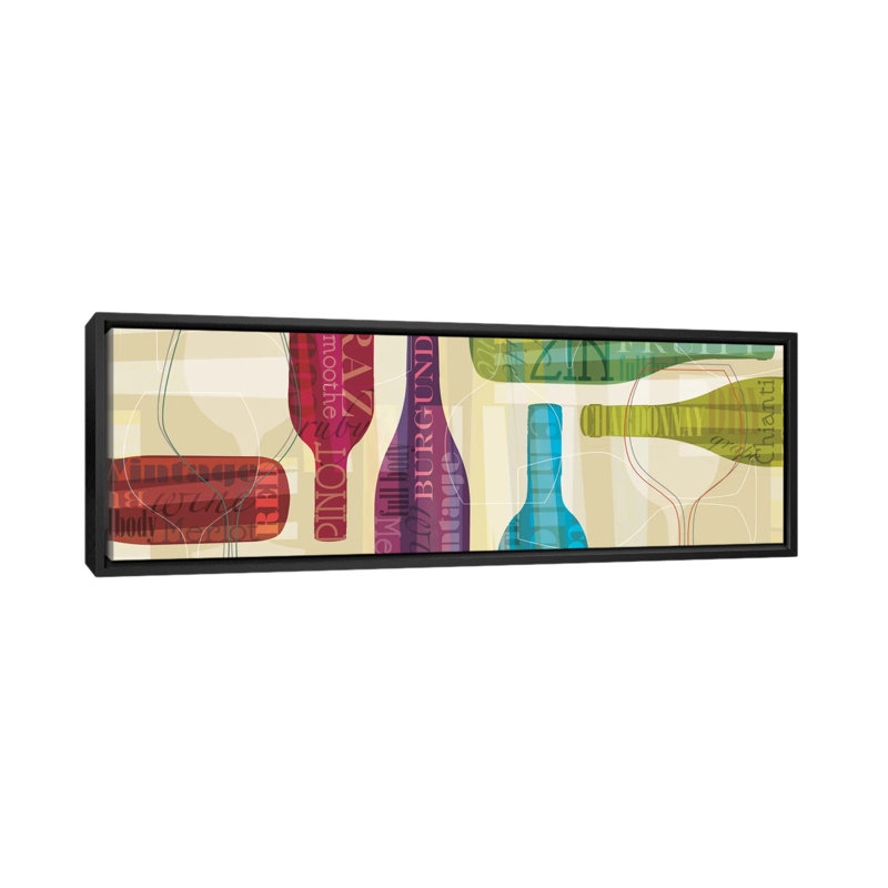 «All Bottled Up» par Tandi Venter - Estampe numérique sur toile tendue avec châssis, H 12 po x l 36 po x P 1,5 po
