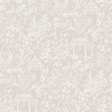 Secret Garden Botanical Toile Design 33' L x 21" W Wallpaper Roll