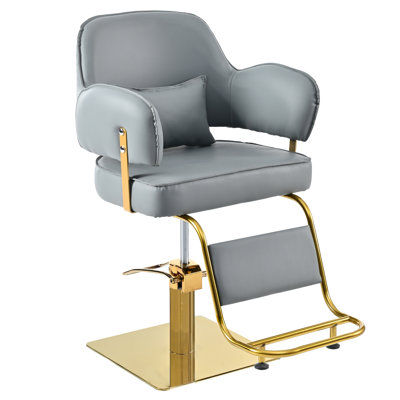 Swivel Upholstered Adjustable Height Counter Stool with Metal Frame