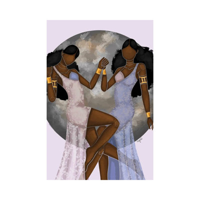 Gemini by Colored Afros Art - Wrapped Canvas Graphic Art
