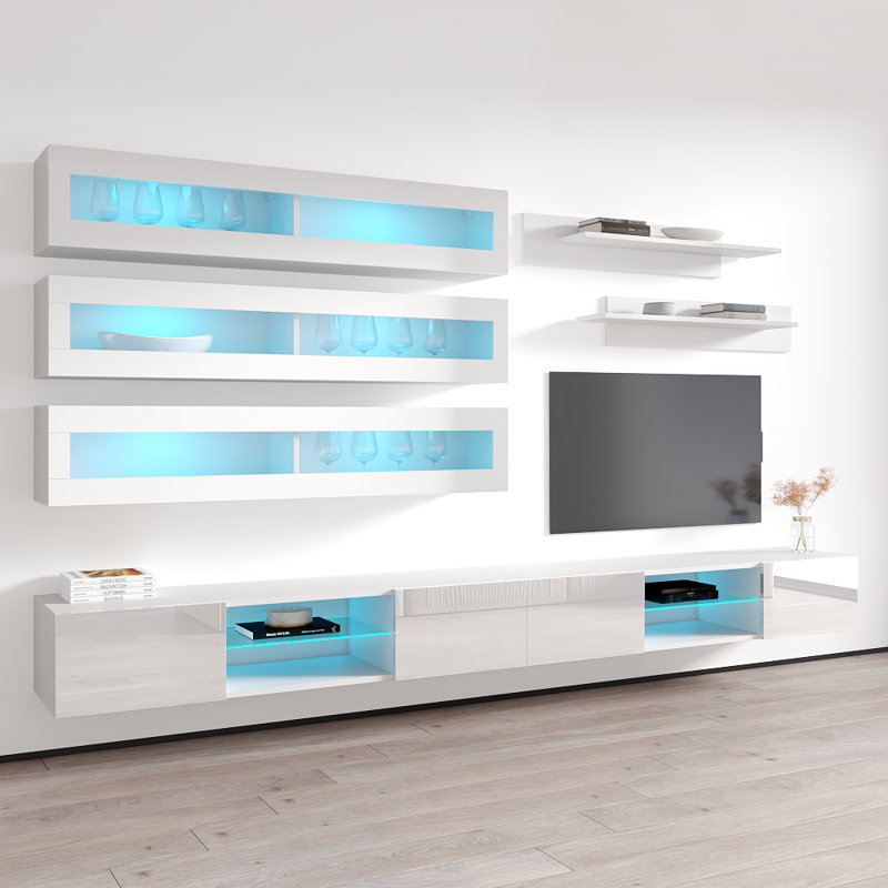 Meuble audio-vidéo flottant Fly 33 "J 33TV, Blanc