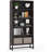 70.87" 5-Tier Sandalwood Heavy Duty Bookshelf Library Organizer For Living Room-384588761