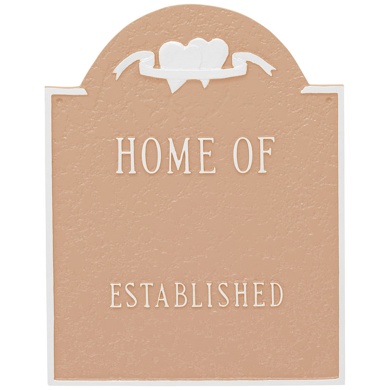 Plaque de signalisation, Taupe / Blanc, Oui