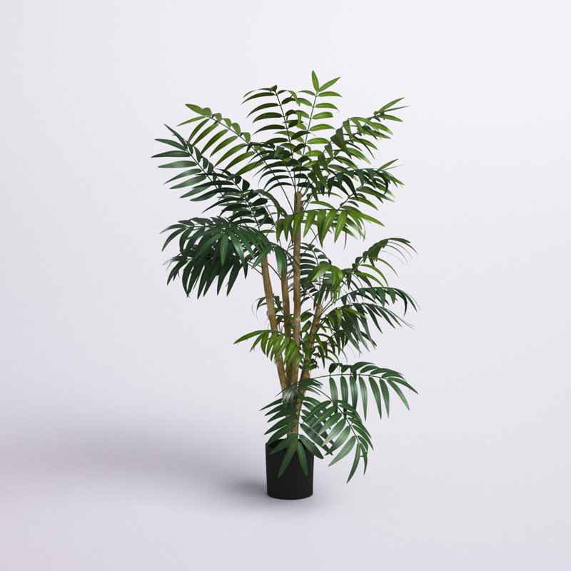 60" Tropical Palm Tree, Artificial Tropical Plant in Pot