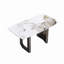 Table de salle à manger à pieds incurvés en pierre artificielle (table seulement)-1387278167