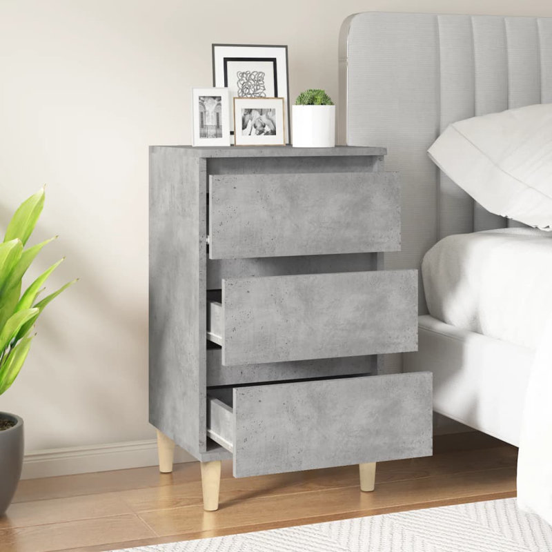 Laci-May 40cm W Bedside Table, Grey