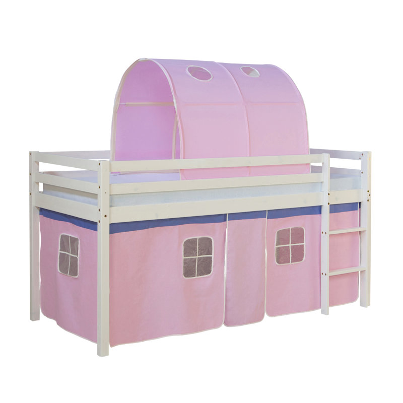 Amelia Half Loft Bed Amelia, 90 X 200 Cm, Pink