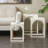 Cole And Grey Metal Nested Side End White Accent Table With Arched Cutouts Set