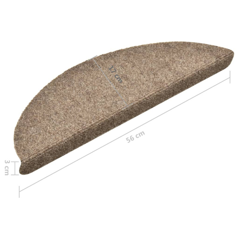Arfh Non-Slip Stair Tread, Semi Circle 17cm x 56cm