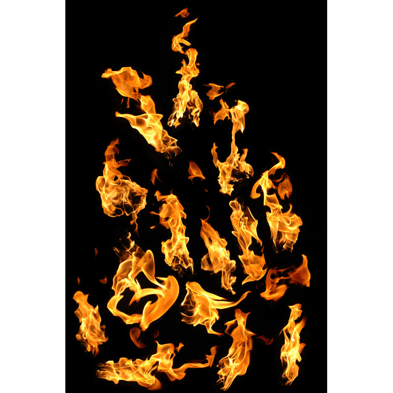 Many Fire Flame - Wrapped Canvas Print, 46cm H x 30cm W x 3.8cm D