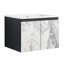 Meuble-lavabo mural flottant 24 po avec lavabo en céramique et armoire à fermeture en douceur, conception durable et peu encombrante