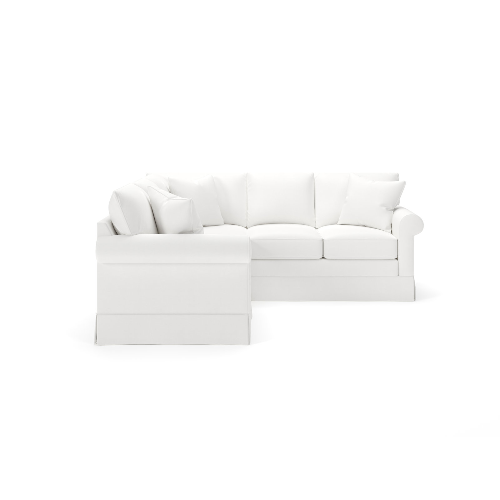 Friedman Upholstered L-Sectional, Bayou Off White Canvas
