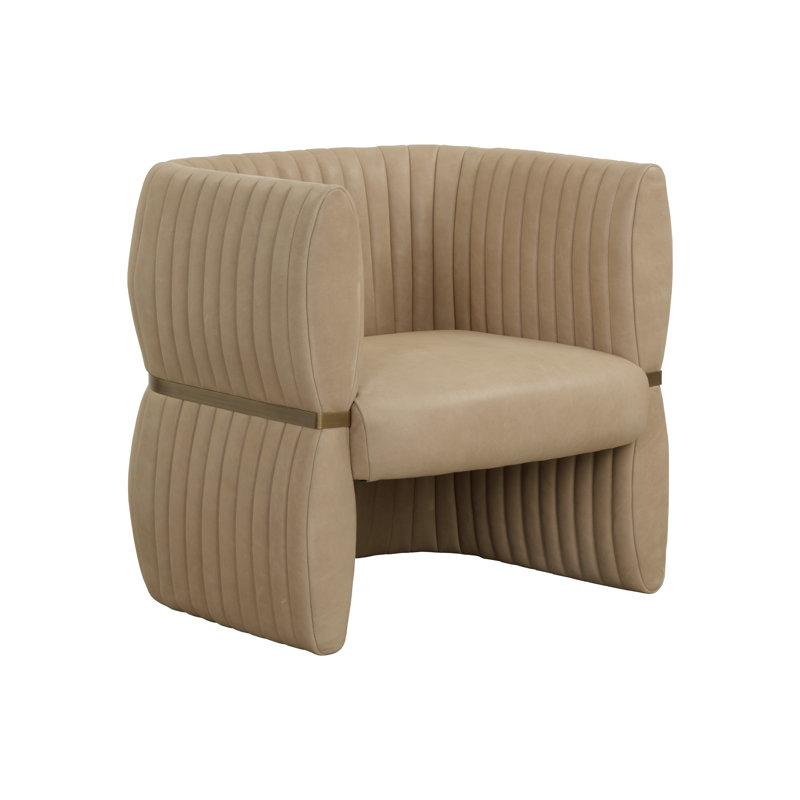 Lounge Chair, Brown Genuine Leather