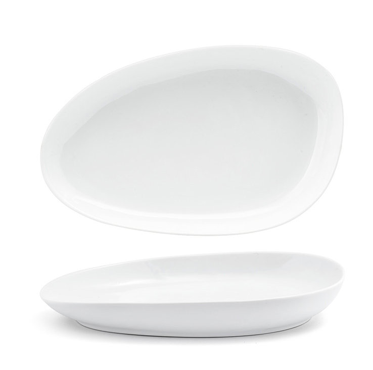 Assiette plate ovale 11 po Kiln