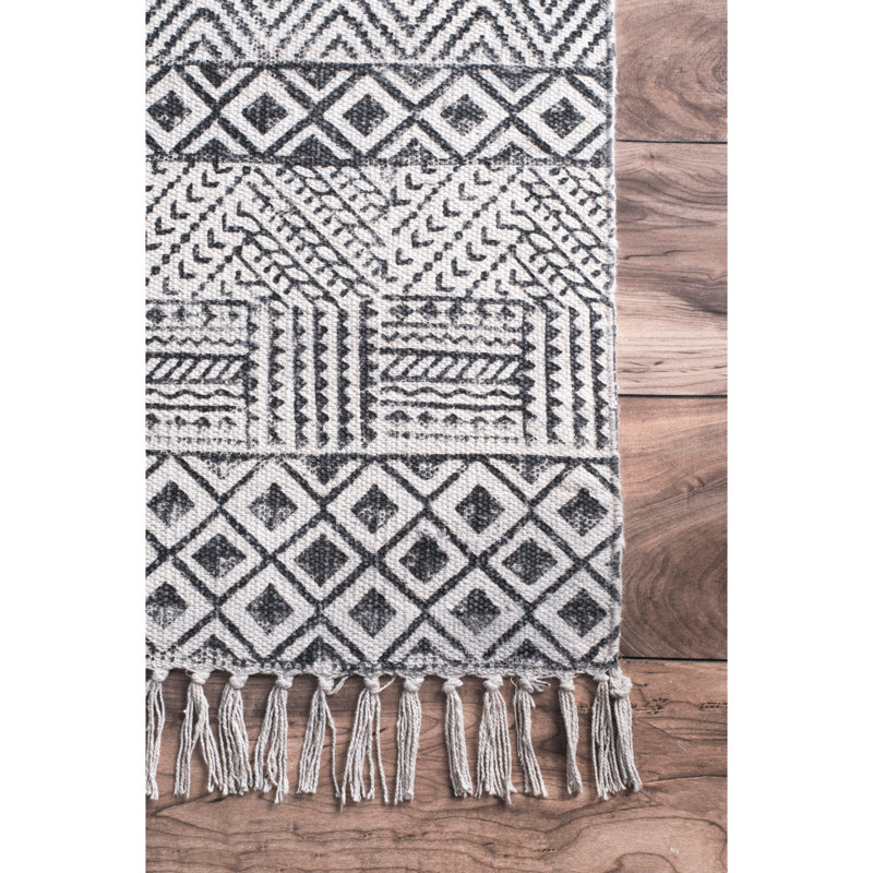 Lillian Cotton Geometric Indoor Rug, Rectangle 4' x 6'