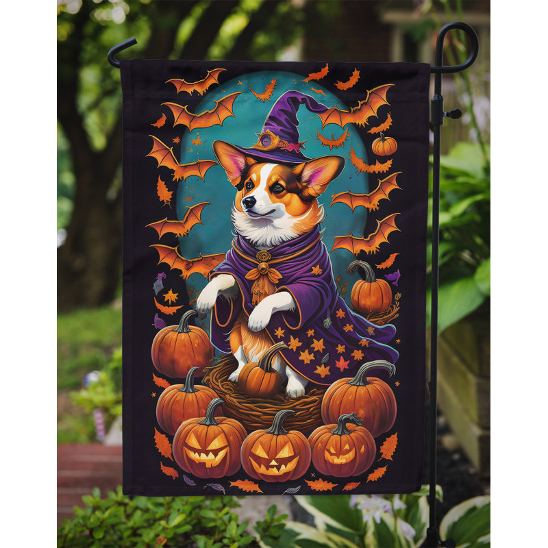 Drapeau de jardin d'Halloween en polyester Jameriah, 15,5 po x 11,25 po