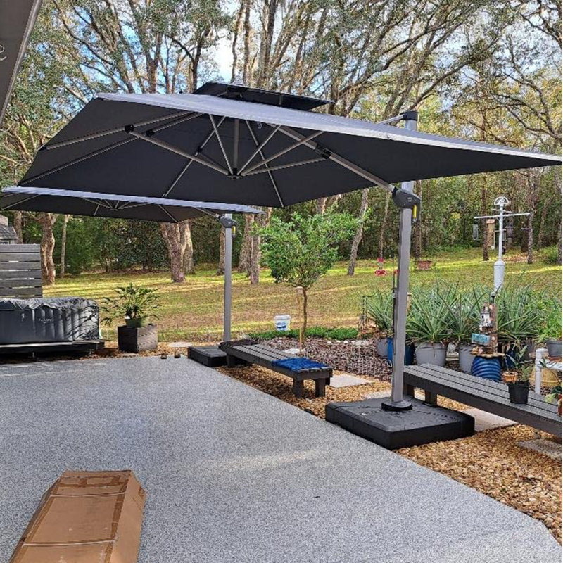 335cm Cantilever Parasol, Grey