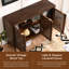 Armoire de rangement moderne à 3 portes Jahey avec tablettes réglables, portes à lattes-1775882685