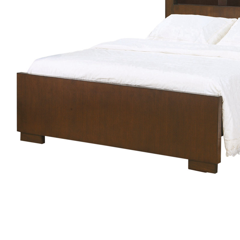 Hines Solid Wood Bookcase Storage Bed, Queen