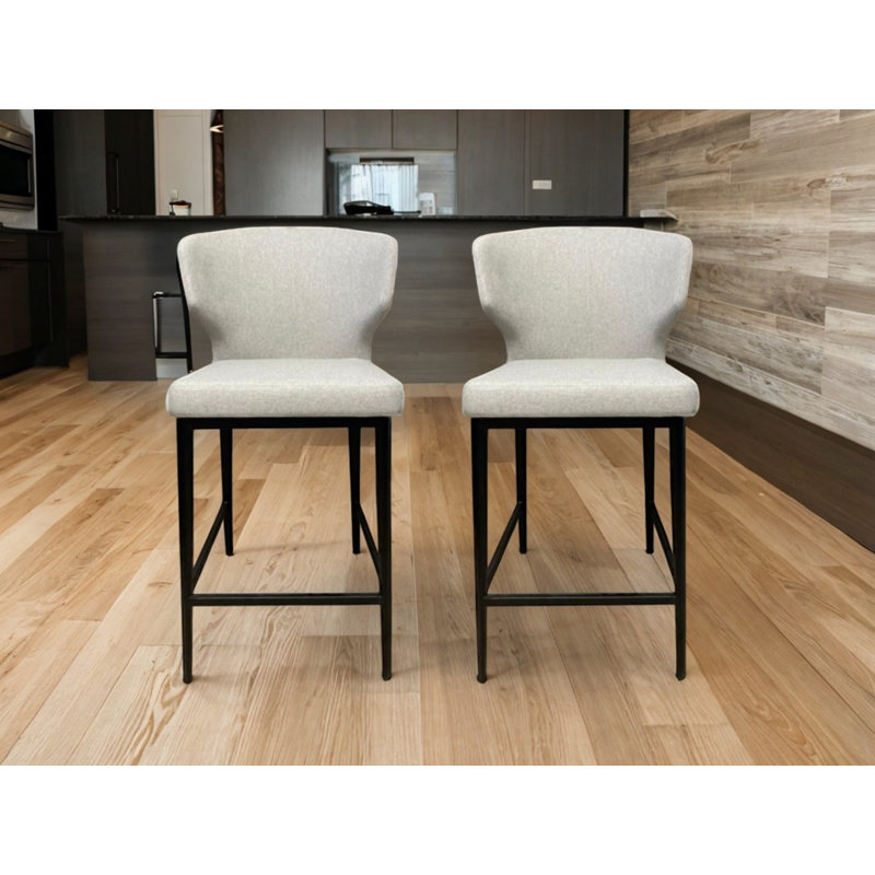 Tabouret de comptoir en tissu