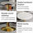 27.6" Round Marble-Effect Coffee Table with White Veined Top and Gold Pedestal Base-766850466