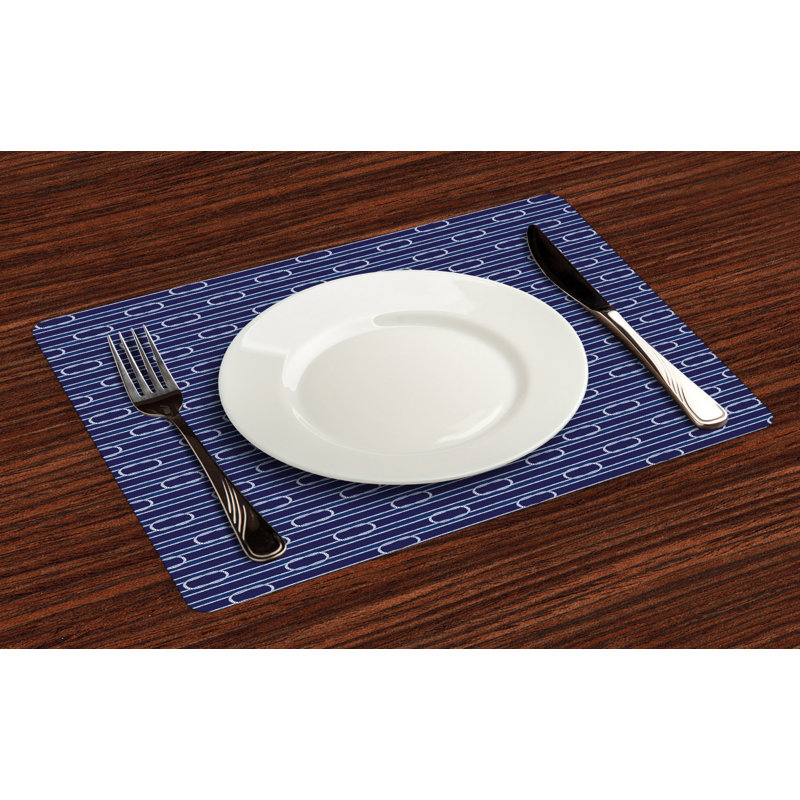 Polyester Striped Rectangle Placemat