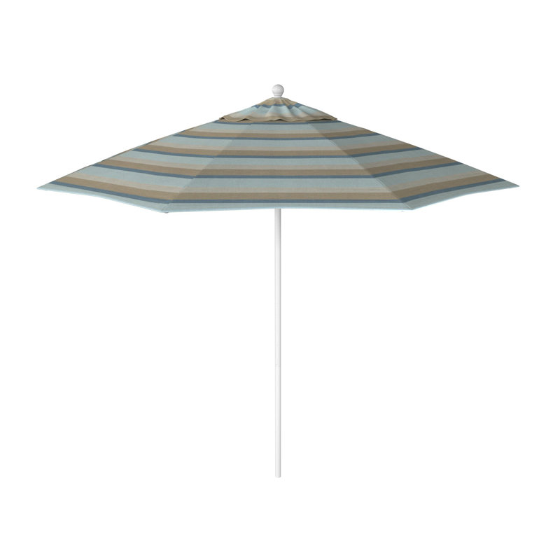 Parasol de marché octogonal 9 pi Willa, Sunbrella® brume Gateway, Matted White