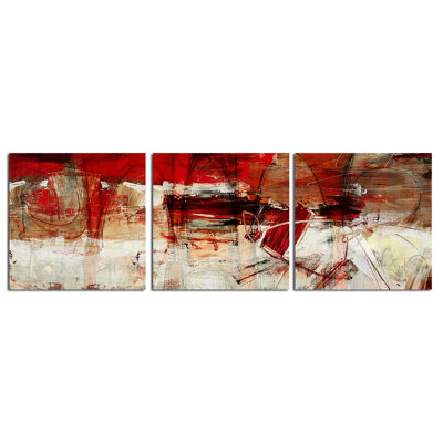 'Bueno Exchange XL' 3 Piece Painting Print on Wrapped Canvas Set