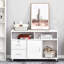 Bureau d'imprimante avec bureau à roulettes, roulettes verrouillables