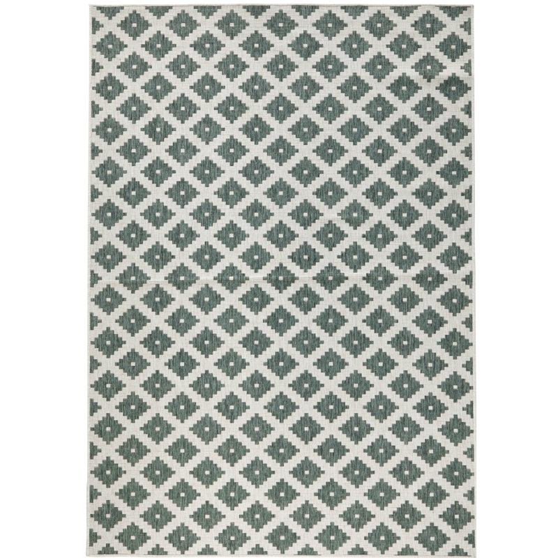 Nizza Flatweave Green Rug, Rectangular 160 x 230cm