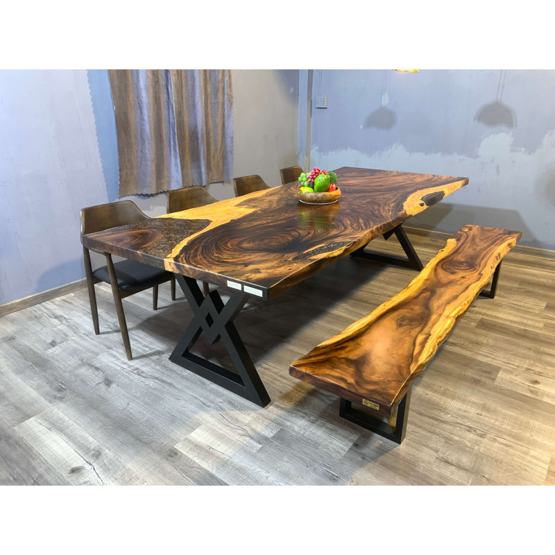 Gerbin Solid Wood Top Dining Table