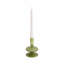 5" H Glass Sculptural Taper Candle Holder with Rounded Base-134626268