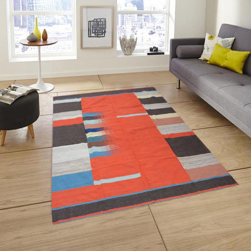 Skellytown Abstract Hand Woven 140cm X 365cm Area Rug
