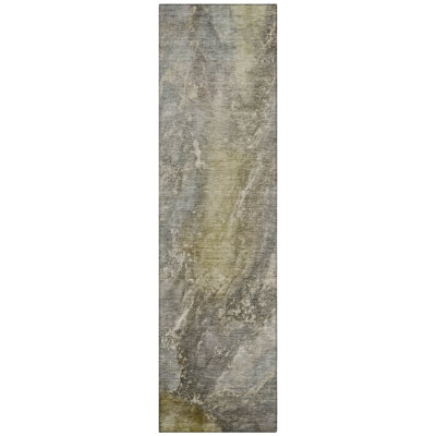 Machine Washable Indoor/Outdoor Chantille ACN2307 Abstract Rug