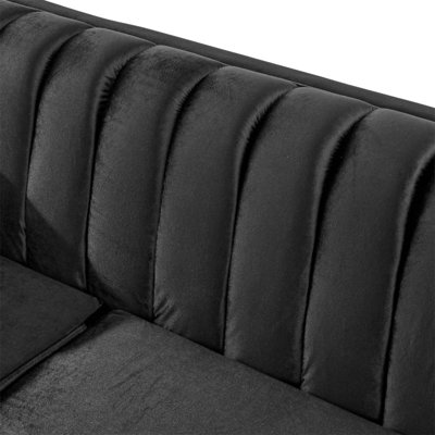 69 Inches Velvet Loveseat with Gold Stainless Steel, Embroidered Texture, and Tufted Design for Luxurious Living Room Comfort