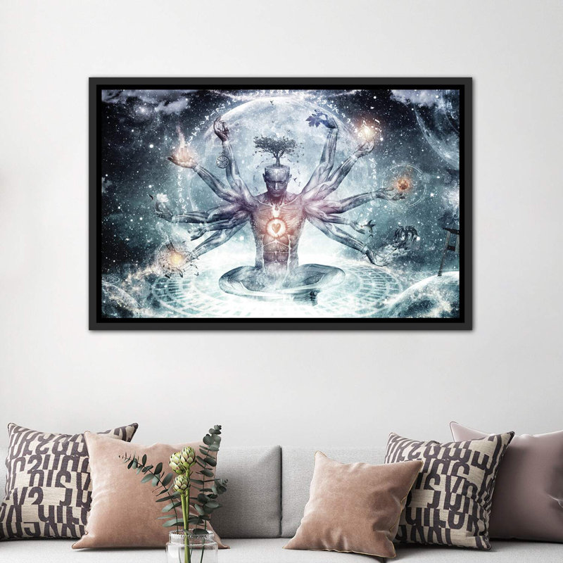 «The Neverender Dreamer» par Cameron Gray, impression, H 40 po x l 60 po x P 1,5 po, Toile avec cadre noir patiné