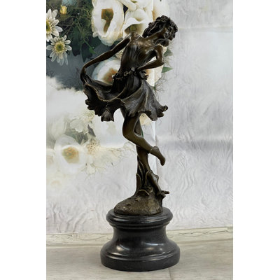 Brigands ORIGINAL SPANISH GYPSY DANCER BRONZE SCULPTURE FIGURINE ART DECO NOUVEAU MARBLE