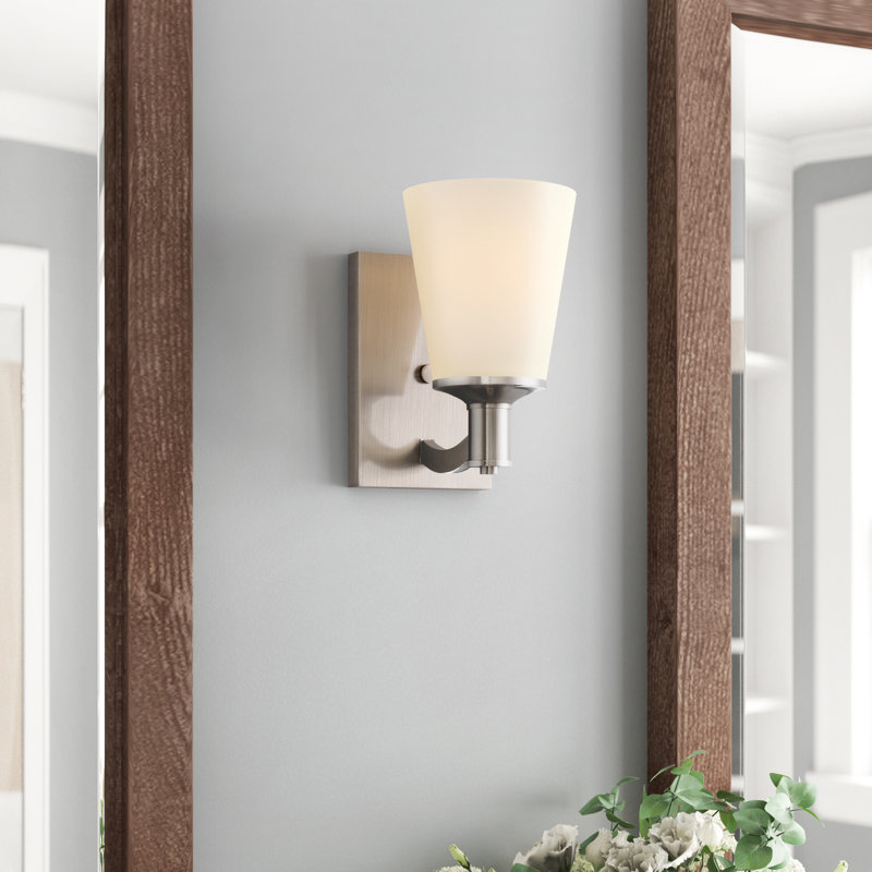 Alejandre Dimmable Bath Sconce, Brushed Nickel