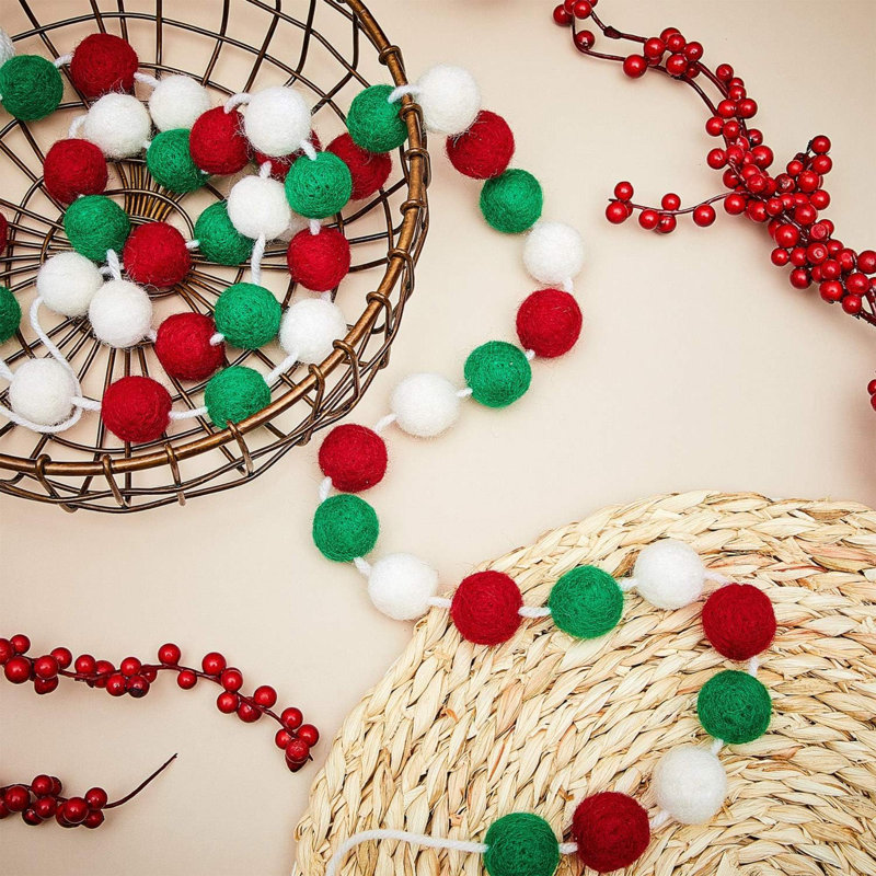 Guirlande de 78 po, Vert / Rouge / Blanc