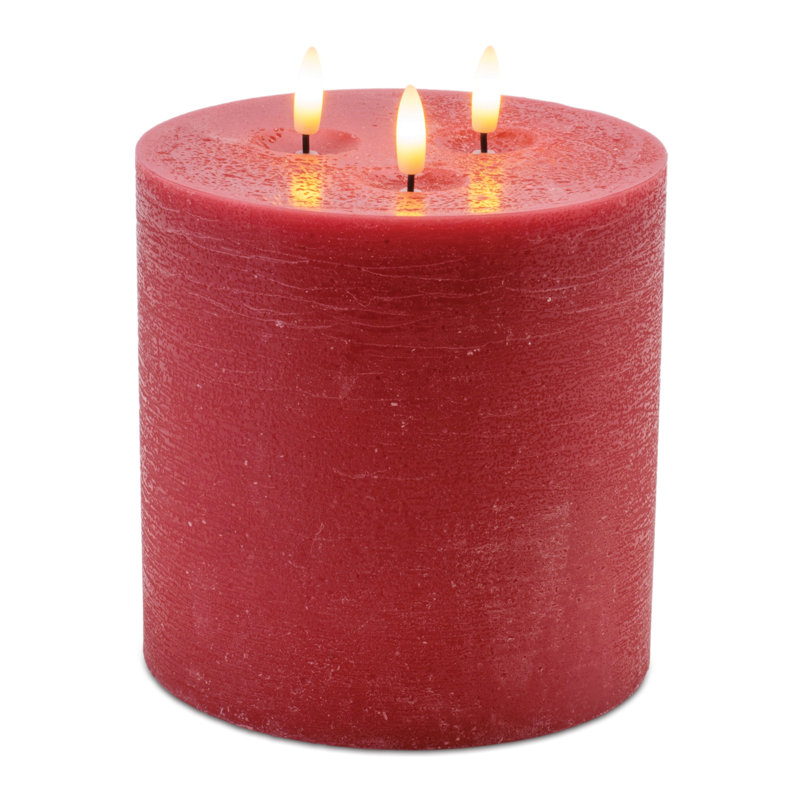 Bougie triple mèche FIA (ensemble de 2), Rouge
